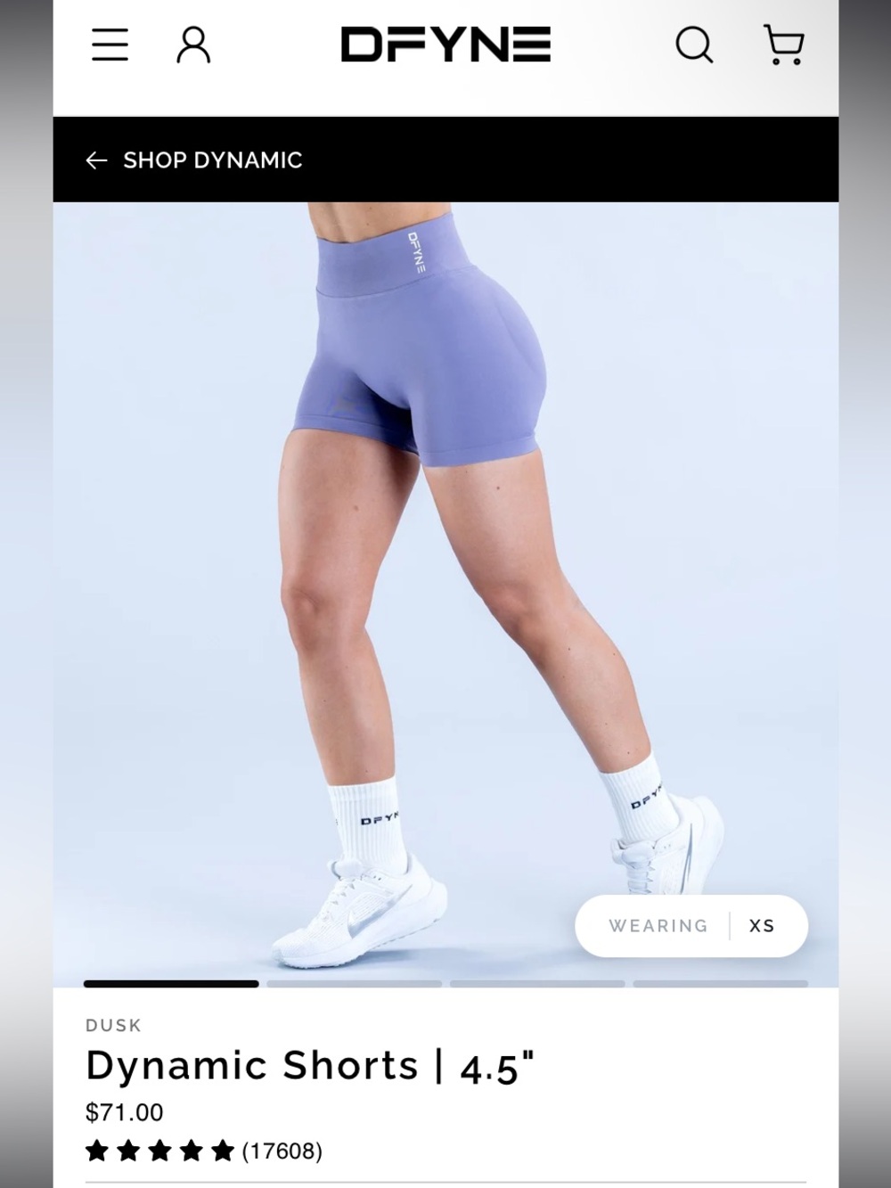 DFYNE dusk blue athletic shorts